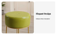 minimalist design Round Padded Stool adaptable Round Upholstered Ottoman Multifunctional Vanity Seat Non-Slip Feet for homeowners, Adults, Students, Entryway, Makeup Room, Bedroom, awayice