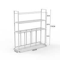 Metal Frame Exercise Equipment Storage Rack Large Capacity Exercise Ball and Mat Holder Stable Structure Commercial Gym Storage Unit Heavy Duty for Dance Studio