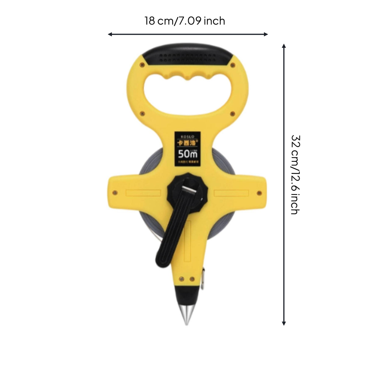 Handheld Lu Master Ruler Long Steel Tape Measure Sturdy Tape Measure with Carry Handle Portable for Carpenters