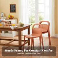 Thickened Construction Stackable Plastic Chair Vibrant Colors Indoor Seating Easy to Clean Household Furniture Ergonomic Backrest for Apartment Dwellers, Office Managers, Dining Room, Small Areas, Kitchen, Balcony