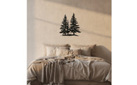 Metal Conifer Wall Hanging Tree Wall Rustic cabinInspired Metal Conifer Wall Hanging Tree Wall Decor Rustic for Living Room, Entryway