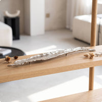 Boat Tray Aluminum Long decorative Tray Sleek for Dining Table