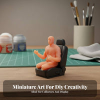 1:64 Scale Driver Figure Collectible 1:64 Scale Figure Miniature Scene People Model DIY Paintable Tiny People Figurine High