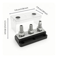 High Current M10 Busbar Shielding Bus Bar Terminal Block with Studs Bus Bar with Cover Sturdy for Electricians