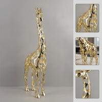 Sculpture Gold Figurine Geometric Animal Figurine for Art Collectors, Entryway, Office