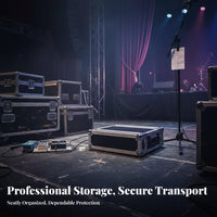 Audio Equipment Audio Transport Enclosure Heavy Duty Aluminum Secure Twist for Sound Technicians, DJs, Traveling, Stage