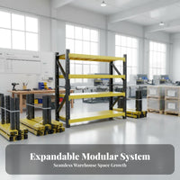 Heavy-Duty Warehouse Rack High Load Capacity Industrial Storage Shelf Reinforced Design Industrial Steel Rack for Factory Owners, Homeowners, Workshop