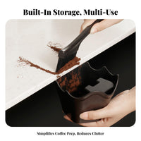 Sturdy ABS Material Espresso Knock Box Easy to Clean Knock Box Tamping Station Compact Size for Coffee Professional S, Kitchen, Home