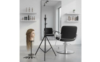 Mannequin Head Tripod Stand 360° Rotatable Top Hairdressing Practice Head Holder Flexible Rotation Cosmetology Mannequin Stand for Beginners, School