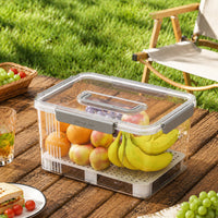 Outdoor Storage Box, Weatherproof Garden Storage Box for Cushions, Sealed Storage Box with Lid, Drain Board for Outdoor Use