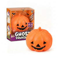 Squeezable Pumpkin Stress Ball Soft Halloween Stress Ball Orange Jack-O'-Lantern Press Toy Slow-Rising for Desk