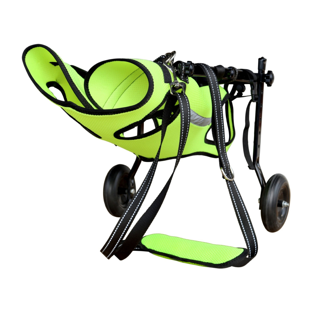 Padded Dog Wheelchair with Back-Leg Support Stable Dog Wheelchair with 2 Wheels Lightweight Rehabilitation Cart Long-Lasting for Disabled Dogs
