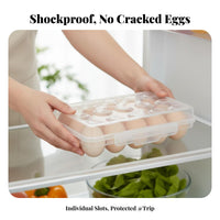 Shockresistant 6-ovum carrier holder shatter-resistantresistant Portable 6-ovum carrier holder Individual Compartments Kitchen Accessory Easy-Carry handle for tripers, outdoor mealkers, Home Cooks, Refrigerator, outdoor meal, Camping