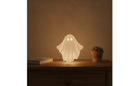 Ghost Ornament Halloween Ghost Figurine Resin Glowing for Tabletop, Mantel