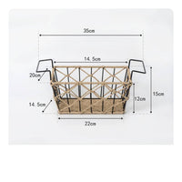 Designer Inspired Nordic Design Sundries Basket Hollow Design Woven Paper Rope Basket for Living Room, Bathroom, Desktop, Bedroom