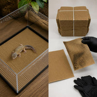 Disposable Corrugated Cardboard Reptile Terrarium Liners for Leopard Geckos, Medium/Large, Thickened Absorbent Pads