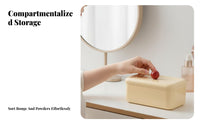 Desktop Cosmetic Case with Lid debrisresistant Vanity Case with Drawers Space-Saving
