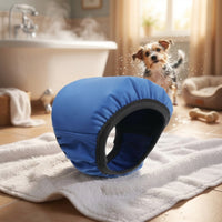 Padded Pet Hood with Wide Opening Pull-on Dog Noise Cancelling Ear Muffs Stretchy Pet Ear Cover Sound Dampening for Cats, Dogs, Pets, Bathing, Swimming, Grooming