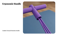 Foot Pedal Puller Multi-Functional Sit-up Pull Rope Multifunction Pedal Puller Exerciser for Beginners, Home, Travel, Office