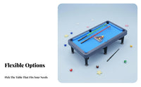 Family Fun Mini Pool Table Parent-Child Interaction Small Billiard Table Space-Saving Kids Billiard Set Safe Round Corners for Children, Parents, Indoor, Playroom, Living Room, Game Night