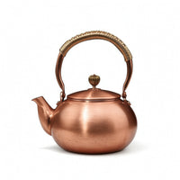Traditional Copper Tea Kettle Artisanally Made Hammered Copper Kettle Rust Resistant for Collectors