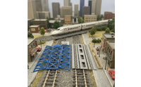 1:87 Scale Girder Bridge Model Kit Self-Assembly Model Bridge Kit with Deck Plastic Unpainted for Hobbyists, Diorama Builders