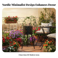 Single Pot Floor Stand Nordic aesthetic Plant Holder Decorative for Balcony, Bedroom