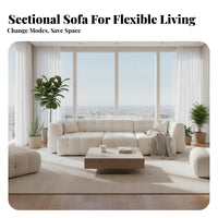 Electric Tufted Sofa Bed Adjustable Backrest Transformable Recliner Bed App Handheld Controller Control Living Room Furniture for Families