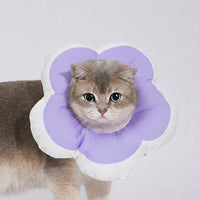 Soft Pet Cone with Drawstring, Cushioned Padded Dog Cone and Cat Cone with Adjustable Strap, Soft Material for Cat Recovery and to Stop Licking