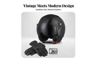 Retro Half Helmet 3C Certified All Season Half Shell Helmet Impact Resistant for Men, Women, Commuting, City Riding