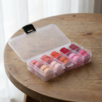 Transparent Plastic Bobbin Set with Thread, Colored Bobbin Storage Box, Household Multi-functional Sewing Machine Accessories
