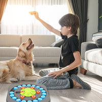 Interactive Dog Puzzle Toy with Rotating Disc for Treat Dispensing