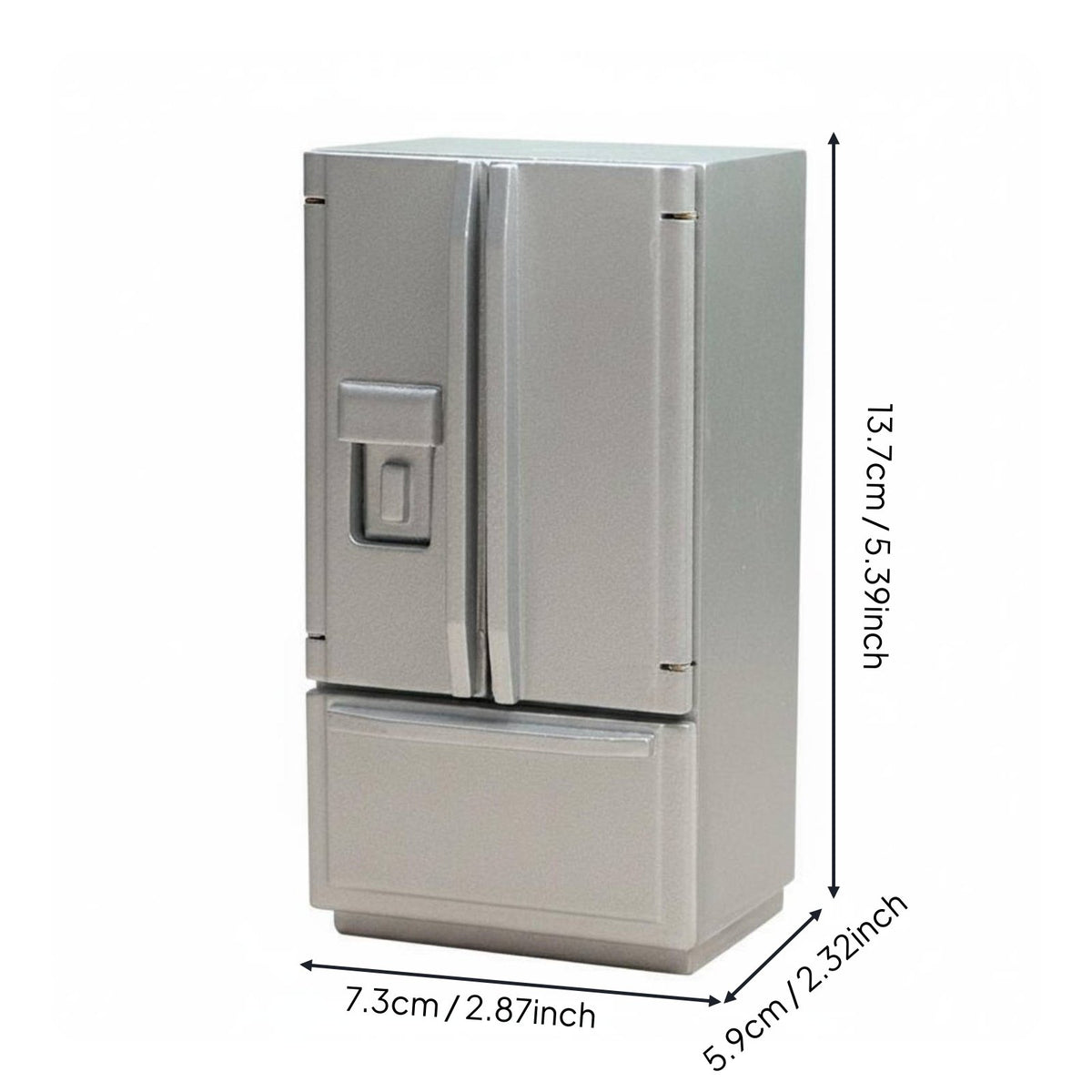 Dollhouse Kitchen Fridge Opening Doors 1:12 Scale Refrigerator Pull-out Drawer Miniature Refrigerator for Collectors
