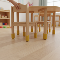 Kids' Chair Leg Caps Non-Slip Rubber Protectors for Kindergarten Stools and Chairs