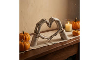 Skeletal Palm and Heart Figurine Smooth Surface Bone Palm and Heart Statue Easy to Affectionate Hand Figurine