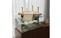 Auto-Adjusts to Water Level Floating Turtle Basking Platform Material Turtle Ramp with Suction Cups Pet Habitat Accessory for Terrapins
