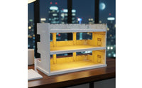 1/64 Parking Garage 3-level/64 Car Display Cabinet Miniature Display Diecast Car Garage for Collectors, Desk