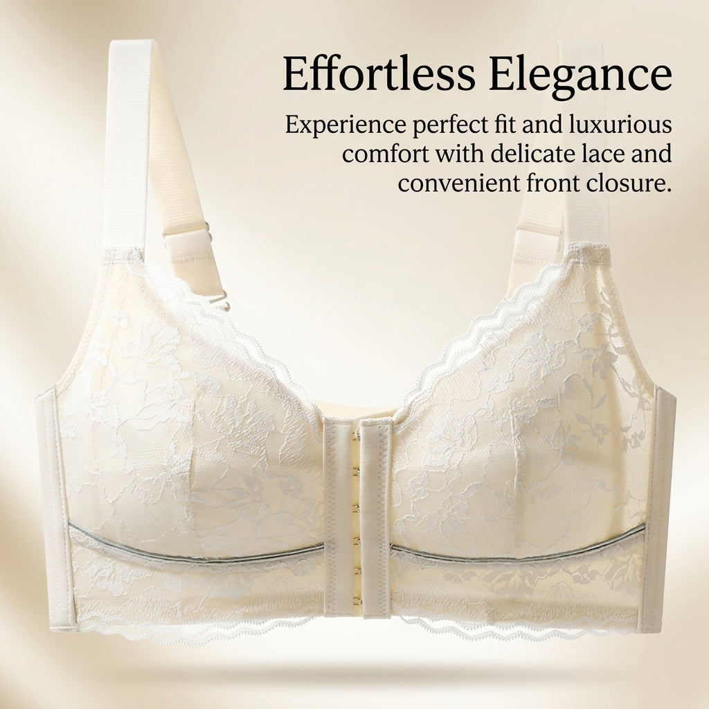 Front Closure Bra for Women with Full Coverage and Thin Padded Cups, Minimizer with Hook for Large Bust and Daily Support