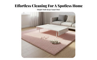 Easy to Clean Thick Bedroom Rug Thickened Design Modern Living Room Carpet Skin-Friendly Luxuriously Soft Shag Rug Long-Lasting for Families, Homeowners, Renters, Bedside, Under Coffee Table, Home Decor, Nursery