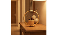 Bamboo Vase Holder Woven Bamboo Stand with Circular Frame Round Vase Stand for Florists, Decorators, Tea Room, Foyer Table, Event Styling