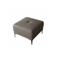 Genuine Leather Long Tufted Ottoman Italian Luxury aesthetic Footstool Multi-Functional Upholstered Bench adaptable Use for Interior Decorators, Homeowners, Families, Living Room, Walk-in Closet, Entryway, Hallway