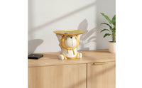 Lion Figurine with Tray Unique Decorative Tray Lion Figurine Charming Sculpture Molded for Entryway, Desk