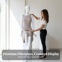 High-End Fiberglass Mannequin Elegant Design women's Clothing Mannequin Stable Base Female Display Figure Long-Lasting for Shop Merchandisers, Fashion Designers, Window Displays, Boutiques, Shopping Malls, Exhibitions