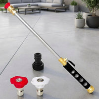 Hanging Basket Watering Lance with Heavy Duty Brass Ball Valve, Long Hose Spray for Lawn Care and Car Wash, Metal Garden Hose Sprayer Wand