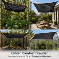 Heavy-Duty Black Sun Shade Net for Outdoor Patios and Gardens, UV Protection Shade Cloth