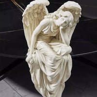 Angel Figurine Sculpted Angel Statue Resin for Living Room, Balcony, Collectors