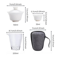 Portable Travel Tea Set Compact Design Portable Tea Set High Temperature Fired for Camping