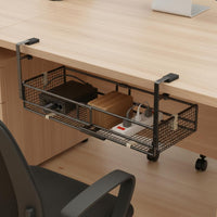 Under Desk Cable Tray Space Saving Router Holder Rack Large Capacity No Drill Wire Management Tray for Office