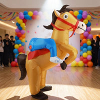Inflate Inflatable Ride on Horse Costume Funny Mounted Horse Costume Lightweight Comfortable for Stage Performances