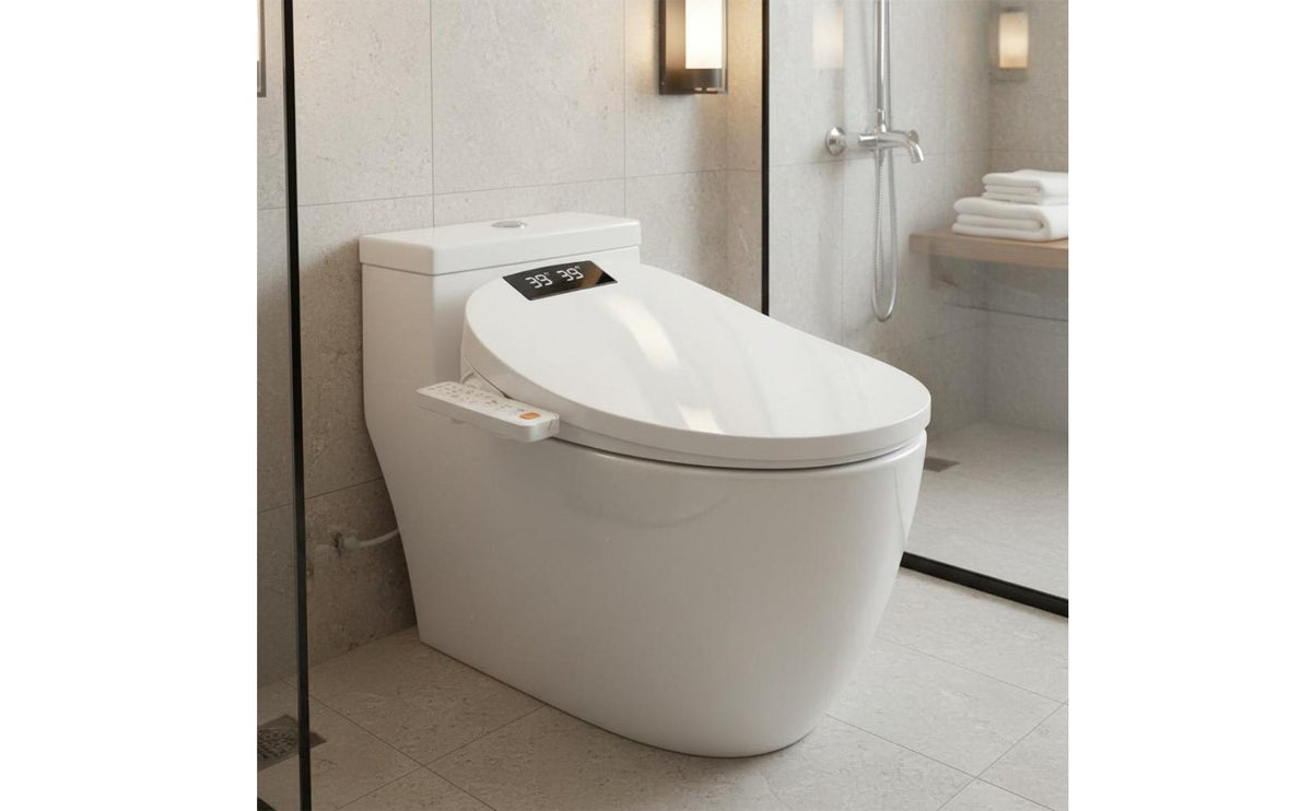 Wireless Controller Control Smart Bidet Toilet Seat Adjustable Temperature Electric Bidet Toilet Seat Easy Install Bathroom Fixture Massage Cleaning for Hotel